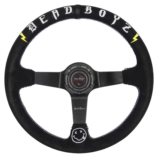 Bull Boost Performance Deadboyz Universal 350mm 3"Deep Dish 6-Bolt Steering Wheel Black Suede -...