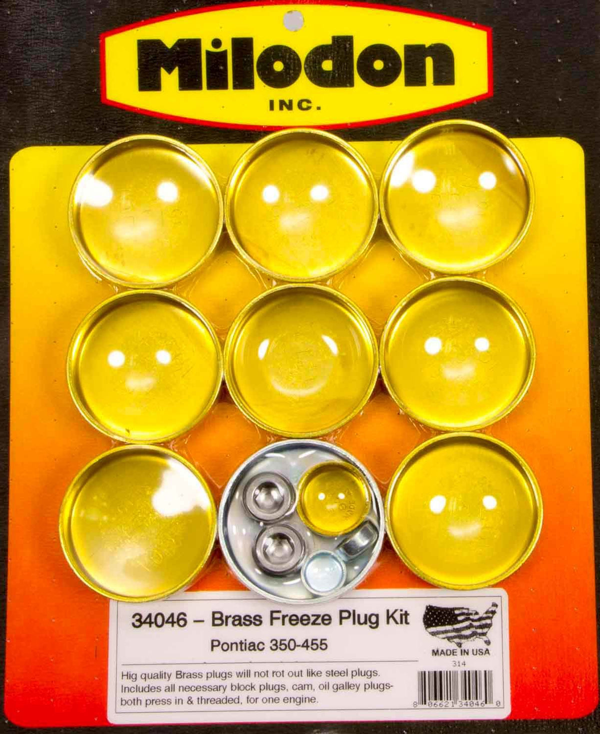 Freeze Plug Kit Brass Pontiac - 34046