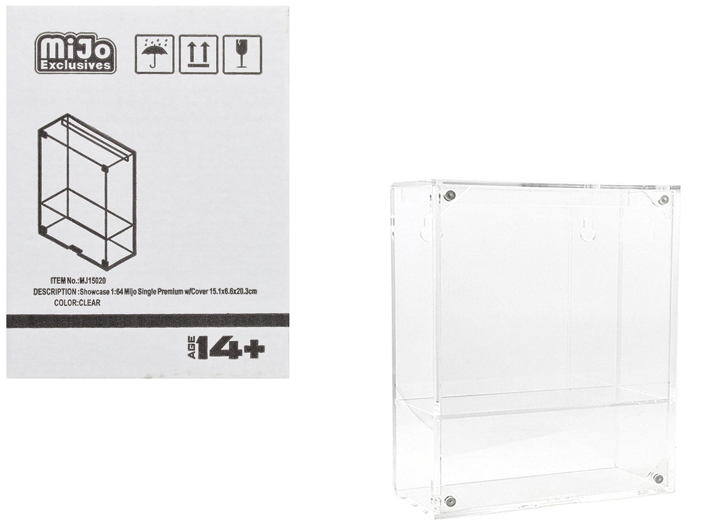 Showcase Premium Collector Single Display Case with Shelf "Mijo Exclusives" for 1/64 Scale Models free shipping USA