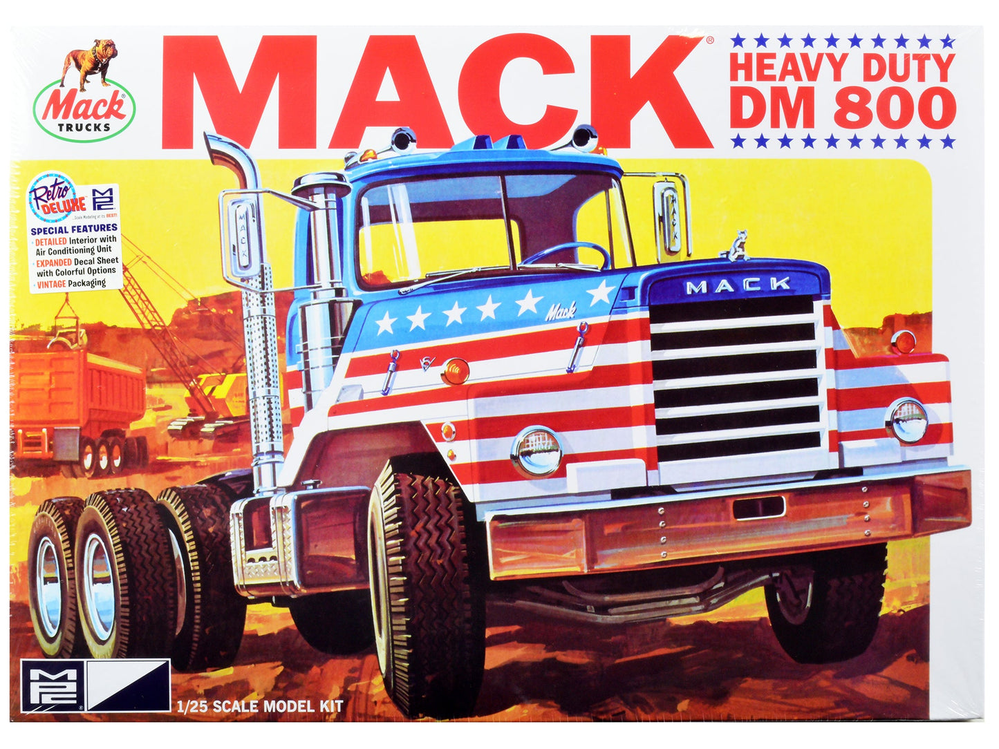 Skill 3 Model Kit Mack DM 800 Semi Tractor Truck 1/25 Scale Model by MPC free shipping USA