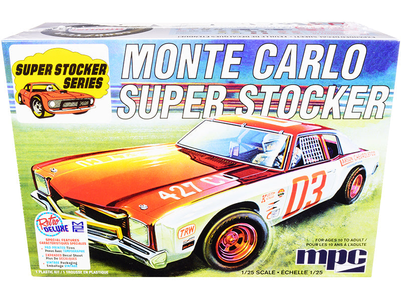 Skill 2 Model Kit 1971 Chevrolet Monte Carlo Super Stocker 1/25 Scale Model by MPC free shipping USA