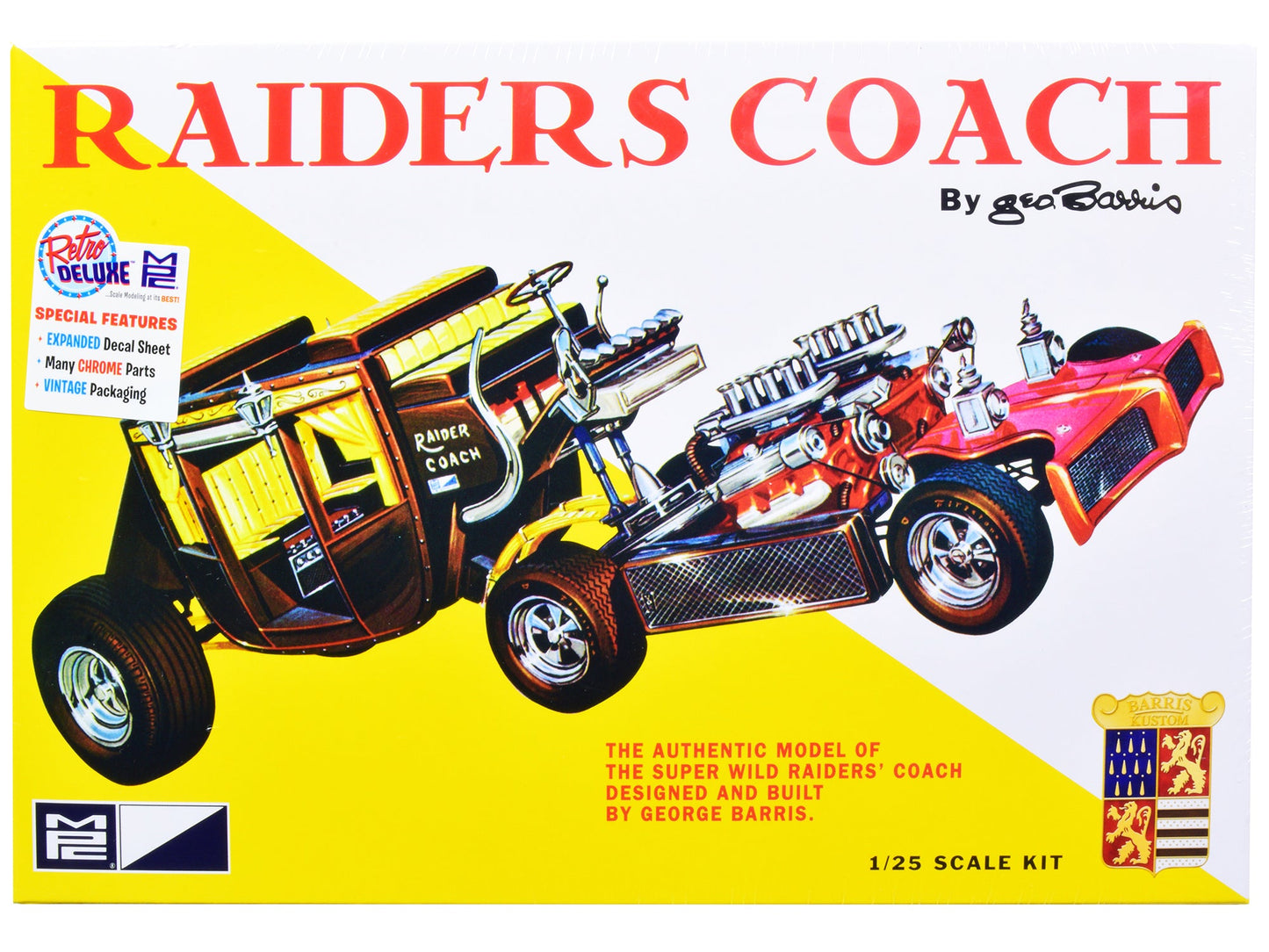 Skill 2 Model Kit George Barris' Super Wild Raiders' Coach 1/25 Scale Model by MPC free shipping USA