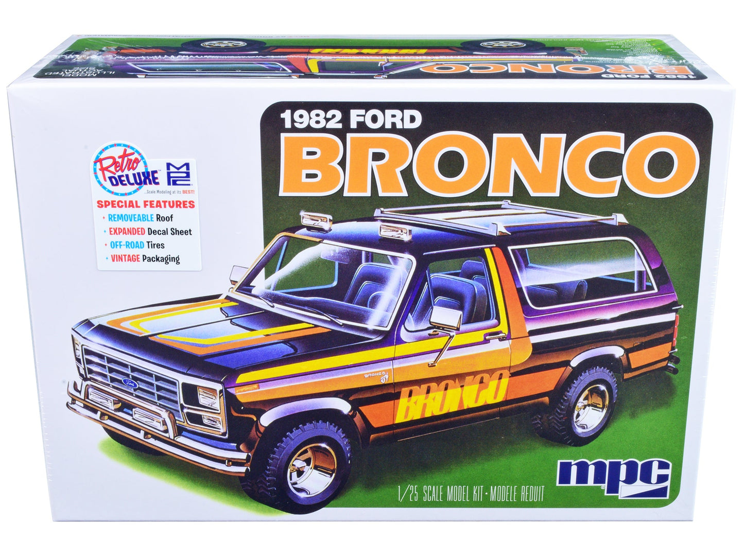 Skill 2 Model Kit 1982 Ford Bronco 1/25 Scale Model by MPC free shipping USA