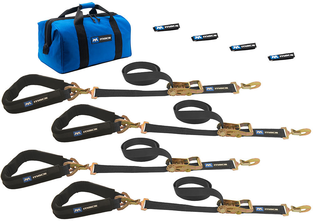 4 Tie Downs Direct Hook & 4-24in Axle Straps - 511618