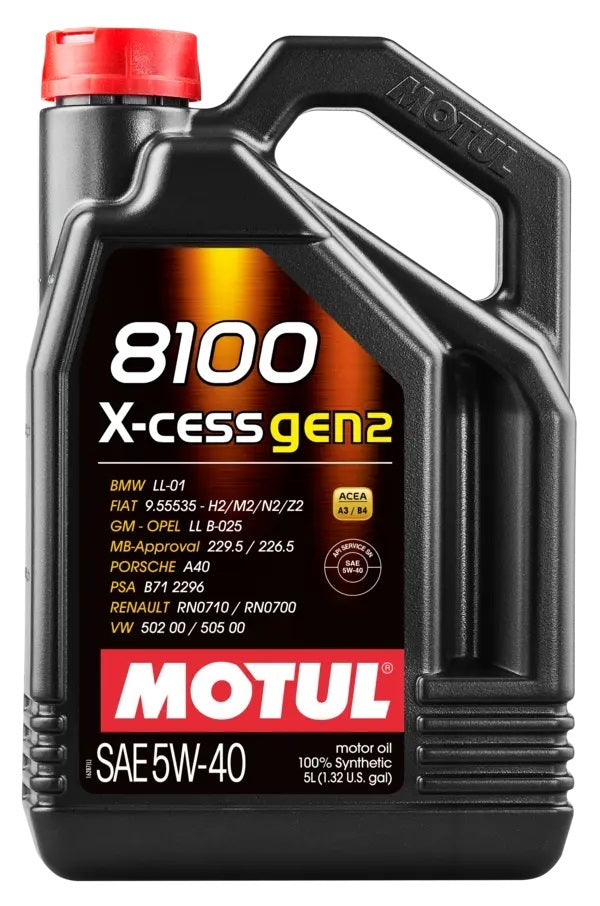 8100 X-Cess Gen2 5W-40 5 Liter Bottle - MTL110905