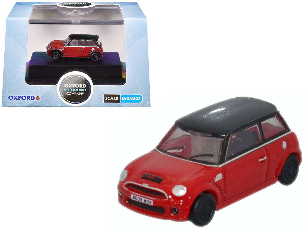 Rapid Vehicles Mini Cooper S RHD (Right Hand Drive) Chili Red with Black Top 1/148 (N) Scale...