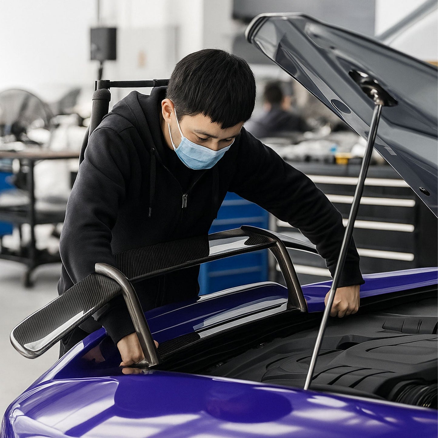 N Style Dry Carbon Fiber Rear Spoiler Wing for Lamborghini Huracan EVO LP610 LP580