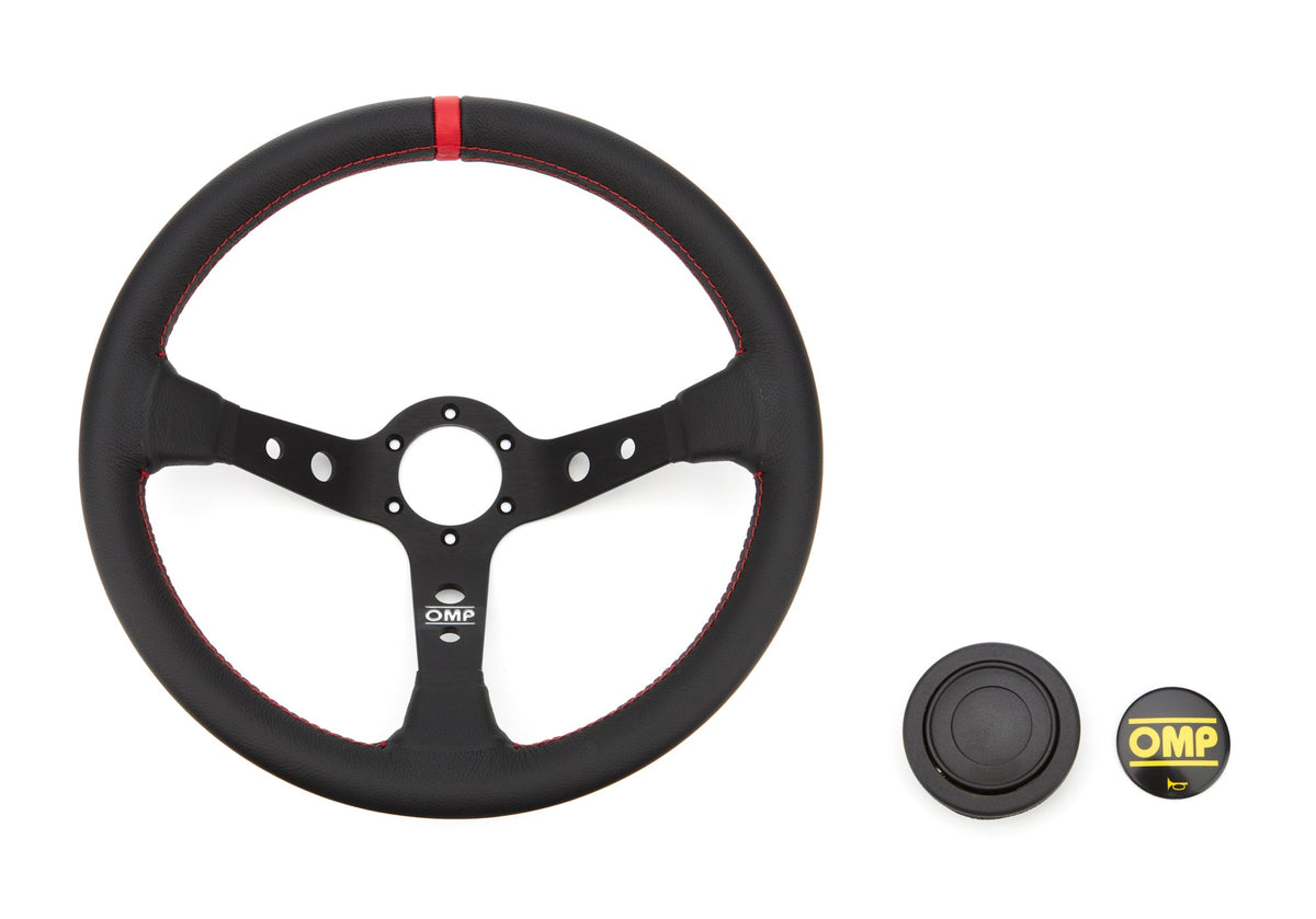 Corsica Steering Wheel Black and Red Leather - OD01956073