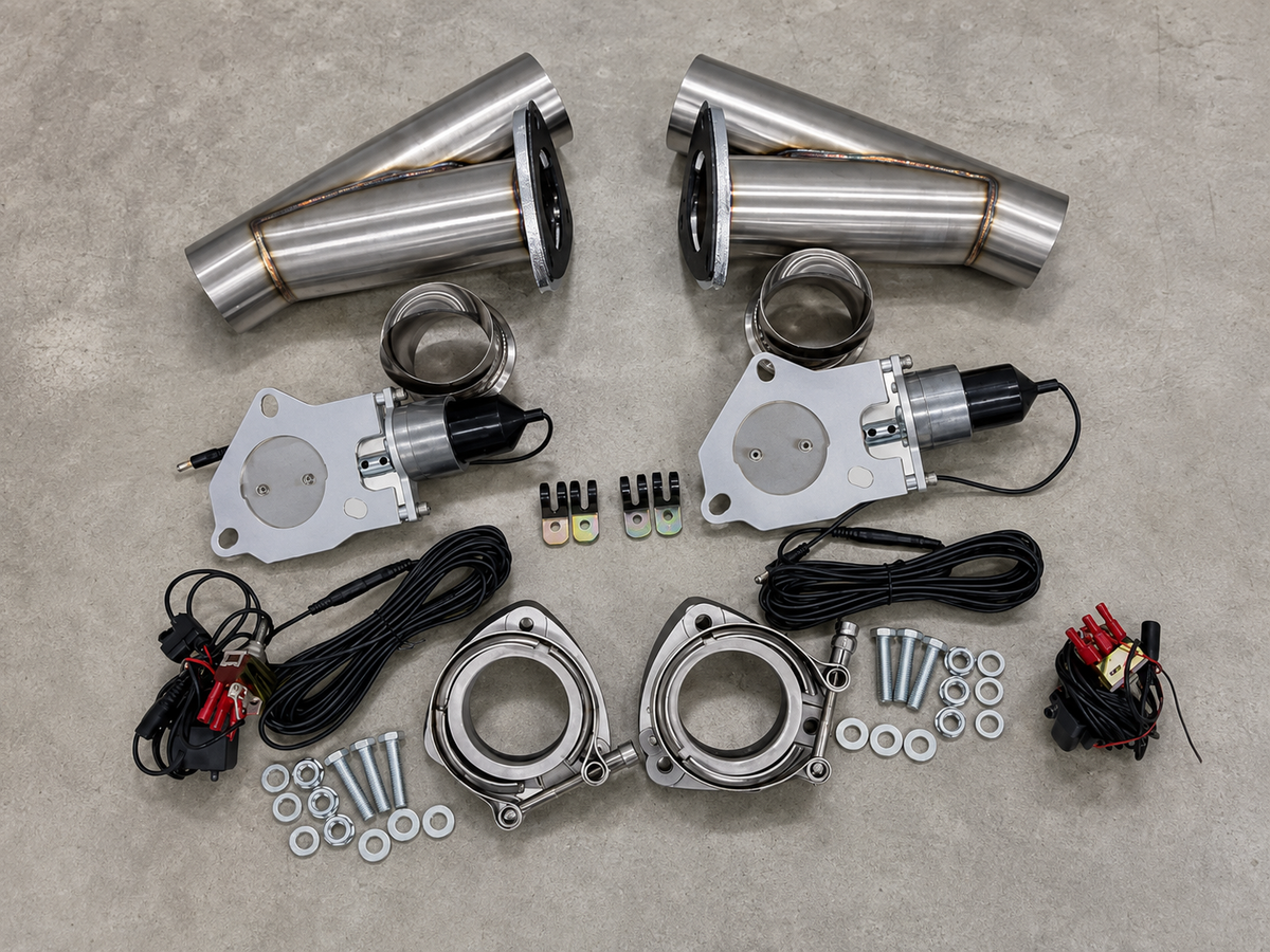 Open Box – Granatelli 2.5" Dual Stainless Steel Weld-In Electric Exhaust Cutout