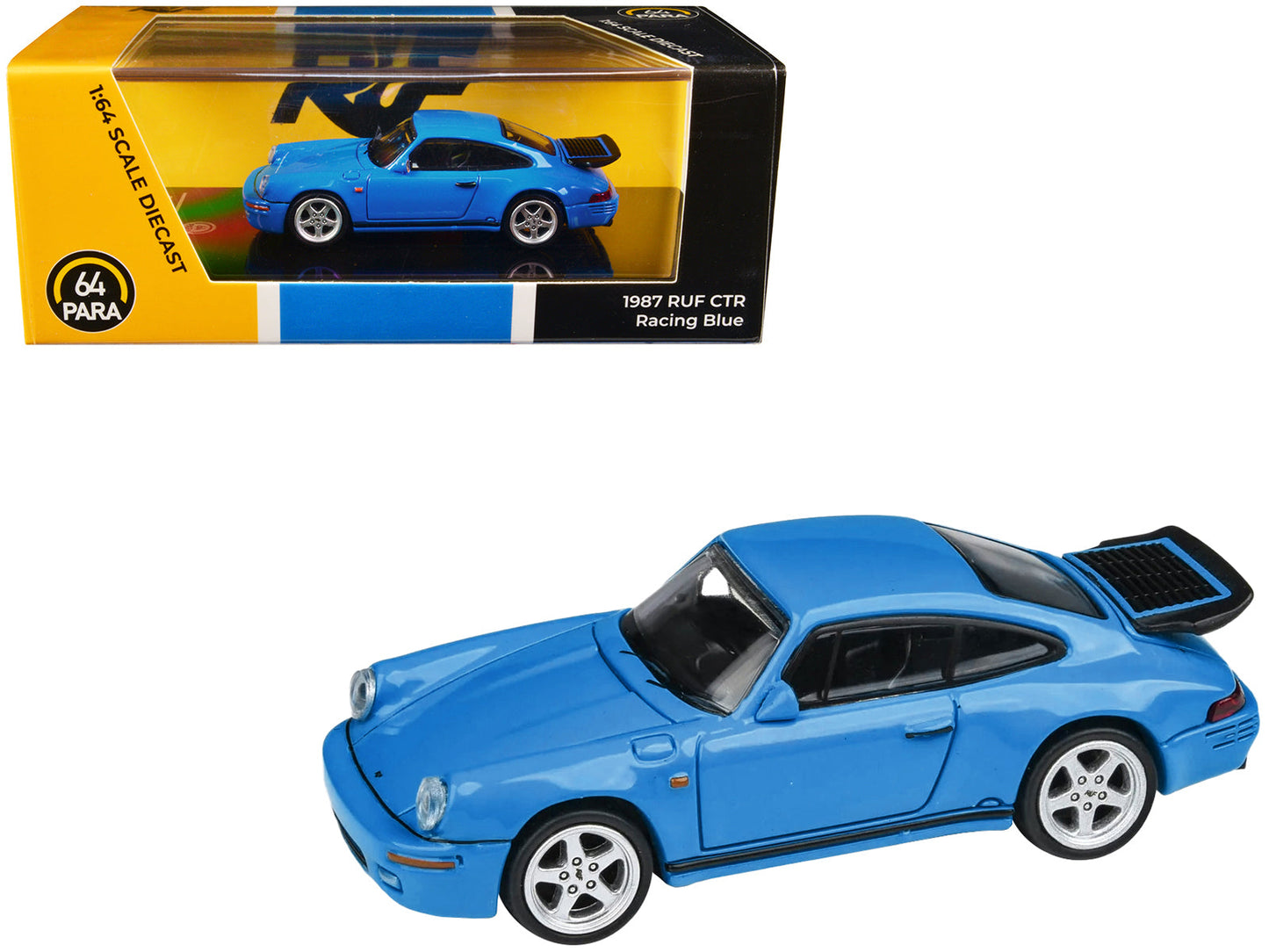 1987 RUF CTR Racing Blue 1/64 Diecast Model Car by Paragon Models free shipping USA