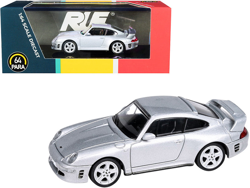 RUF CTR2 Silver Metallic 1/64 Diecast Model Car by Paragon free shipping USA