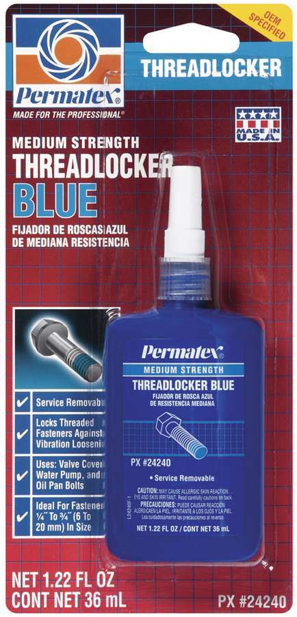 Blue Threadlocker 36ml Bottle - 24240
