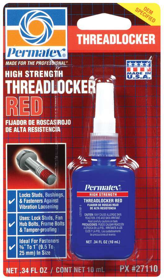 Threadlocker Red High Strengh 10ml. - 27110