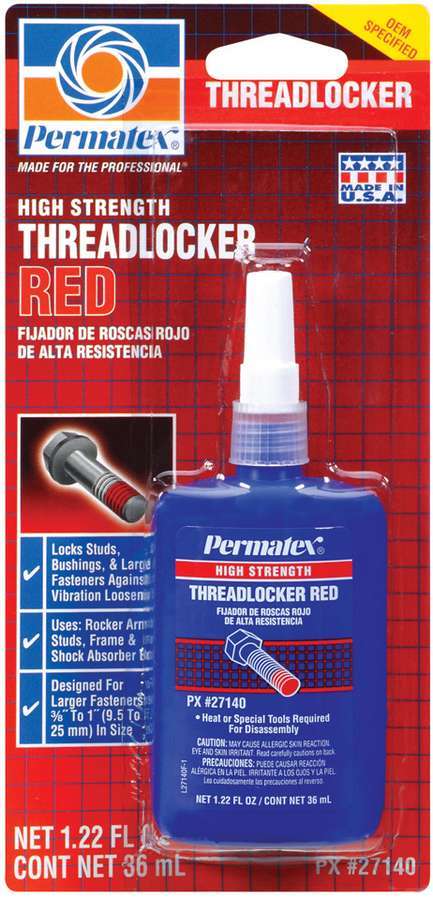 Red Threadlocker 36ml Bottle - 27140