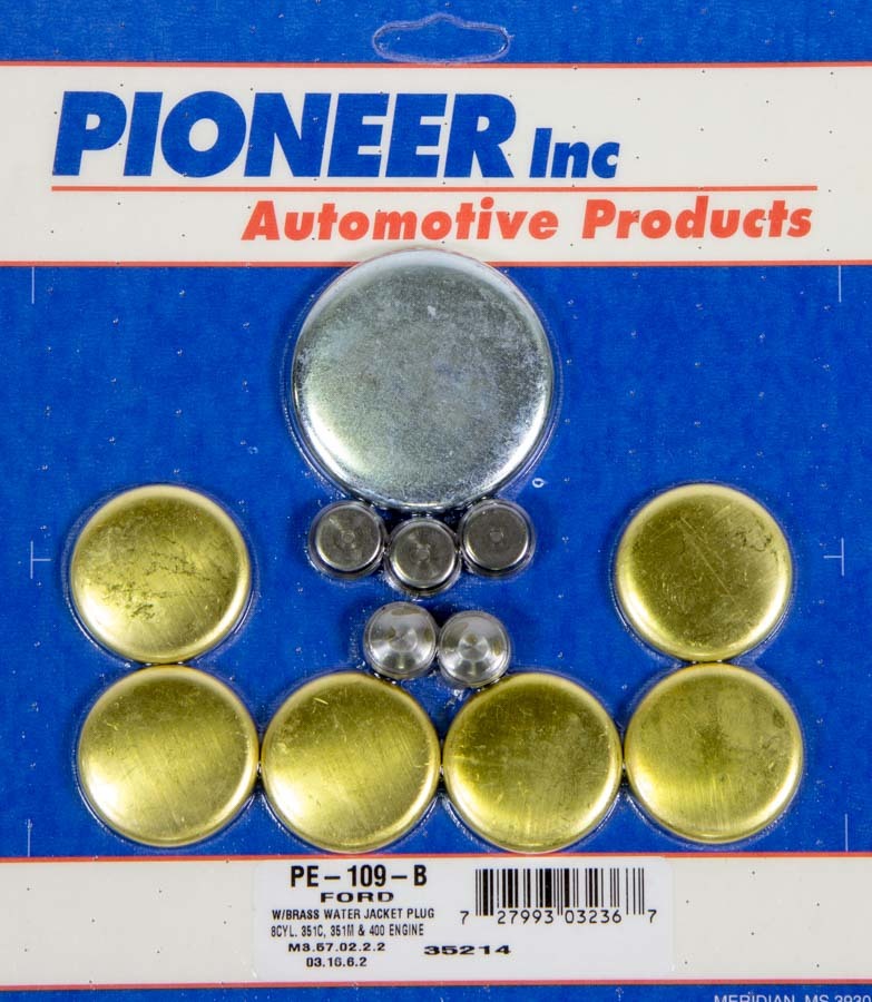400 Ford Freeze Plug Kit - Brass - PE109B