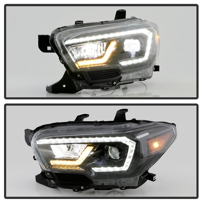 xTune Toyota Tacoma 2016-2019 TRD LED DRL Projector Headlights- Black PRO-JH-TTA16-FLED-TRD-BK 9050084