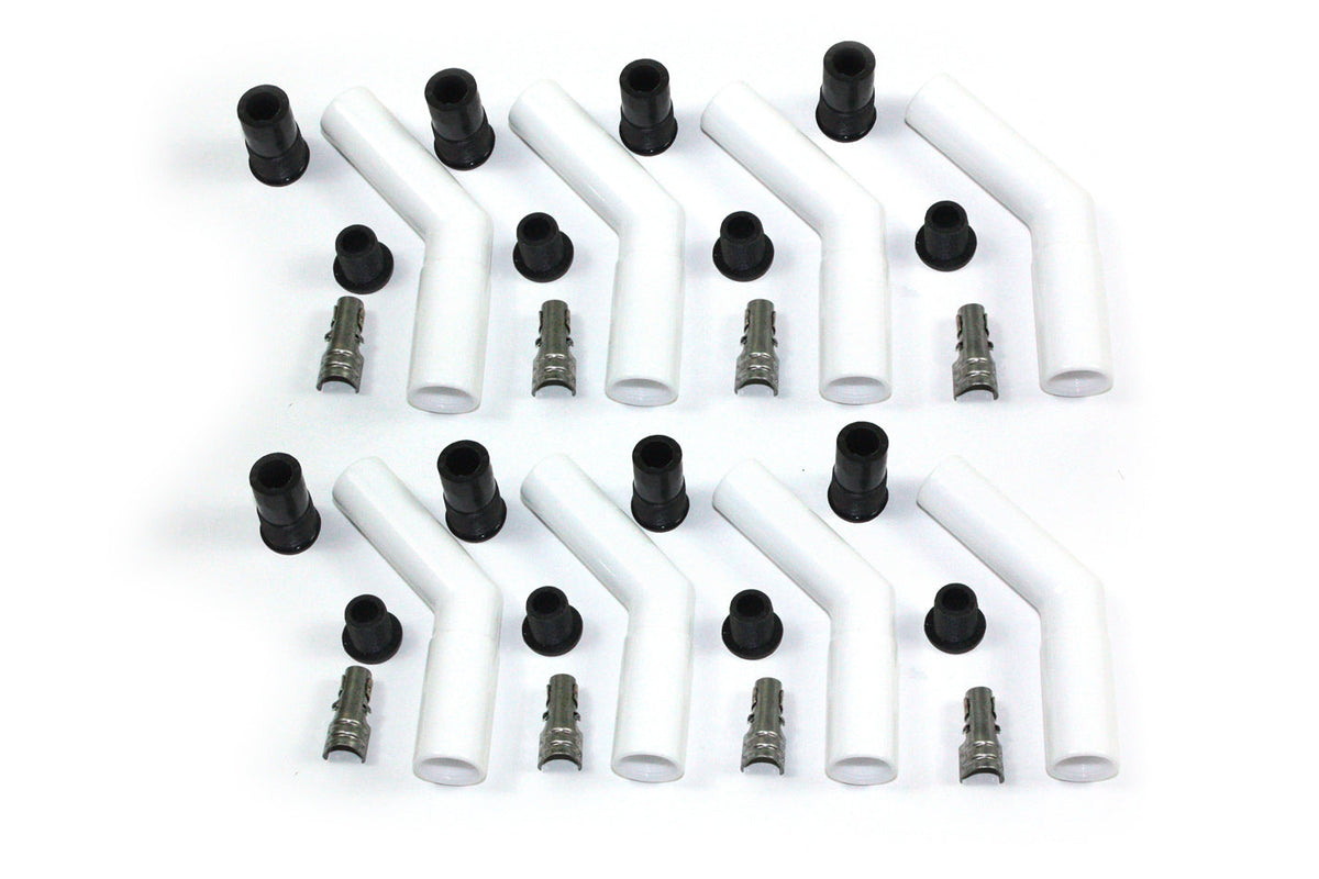Ceramic Spark Plug Boot Kit 45-Deg 8pk White - 8503HT8