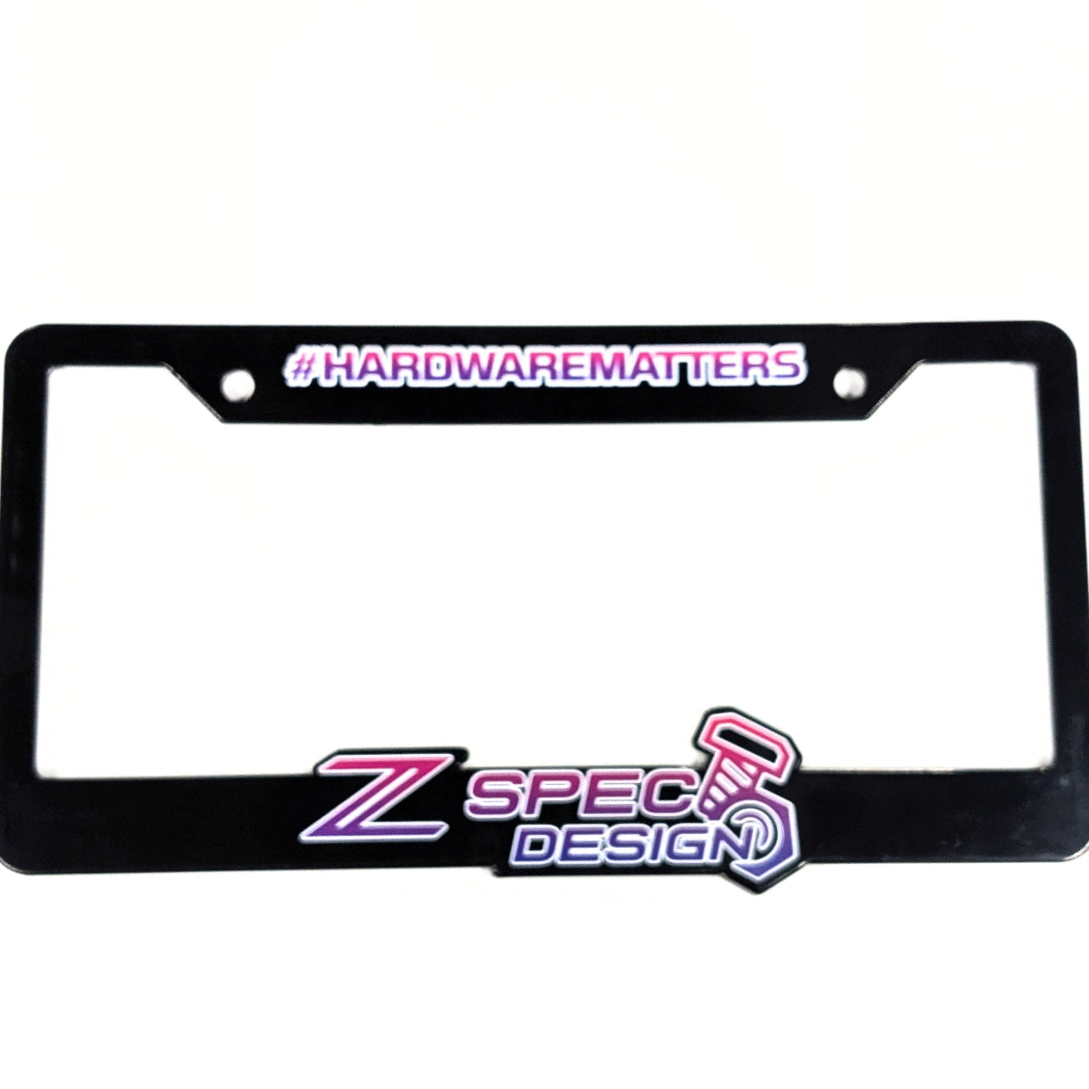 ZSPEC Design License Plate Frame - Super Cool "Hardware Matters!"