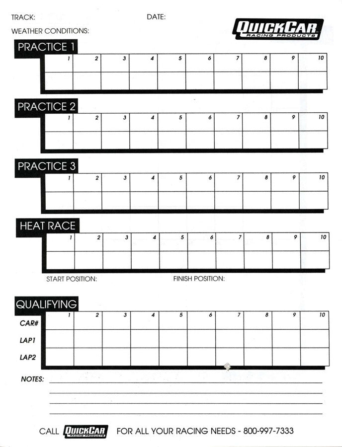 Time Organizer Sheets 100 Lap (50PK) - 51235
