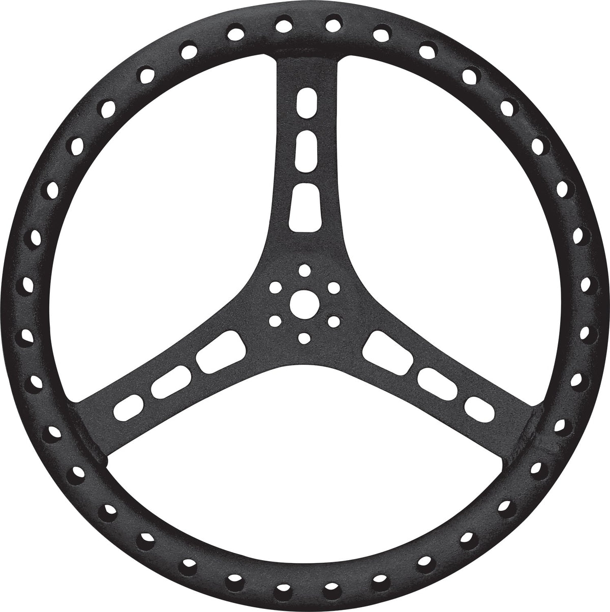 15in Steering Wheel L/W Aluminum Black - 68006