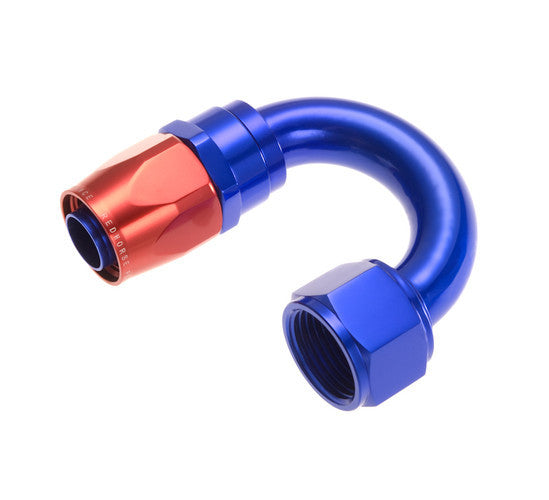 8AN 180Deg FM Hose End Swivel Seal Red/Blue
