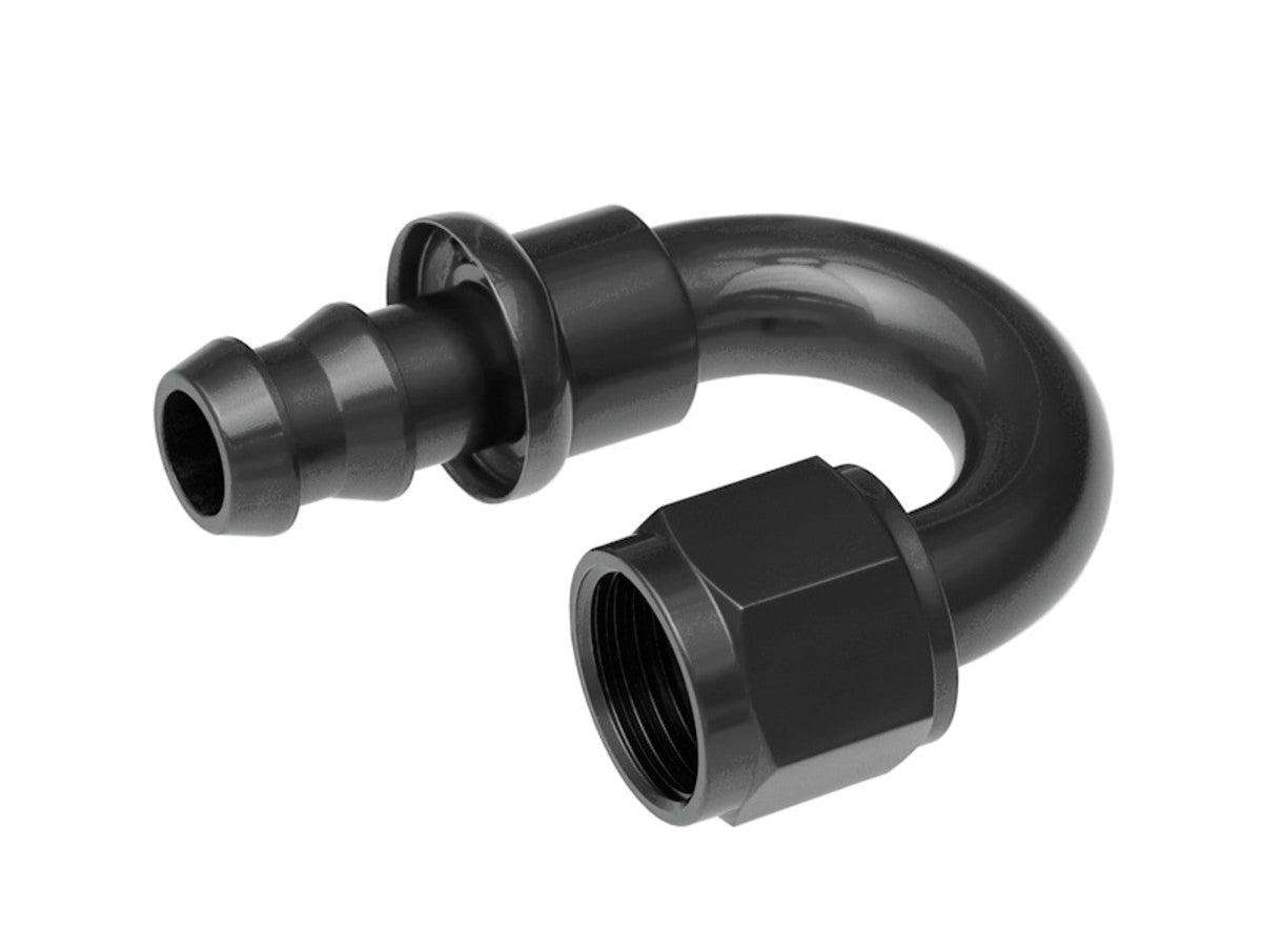 8AN Push Lock Hose End s- Black 180 - 2180082