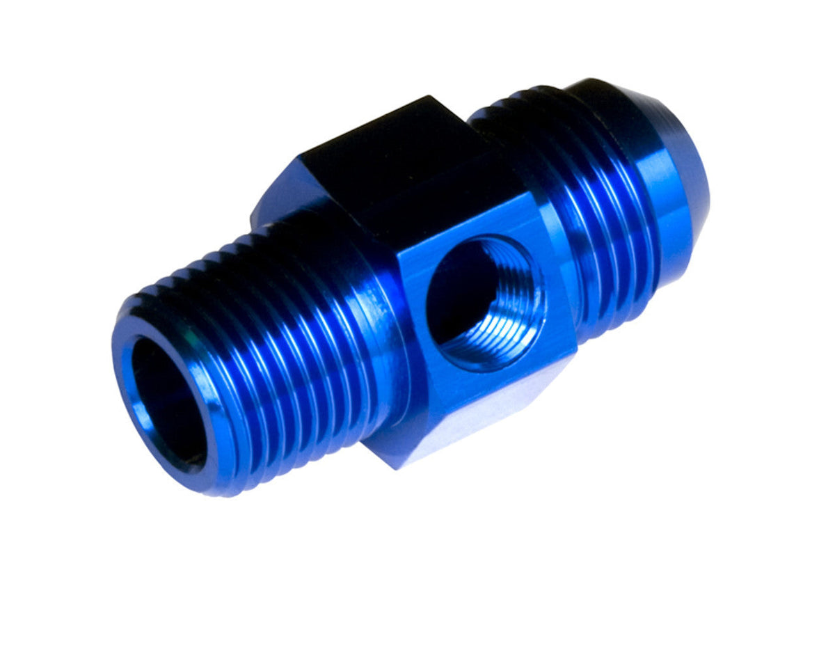 6AN ML to 3/8in NPT ML 1/8in NPT Hex Blue - 919406061