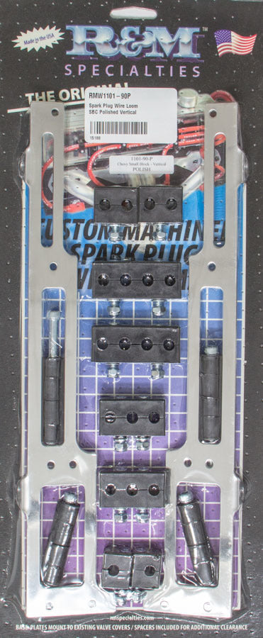 Spark Plug Wire Loom SBC Polished Vertical - 110190P