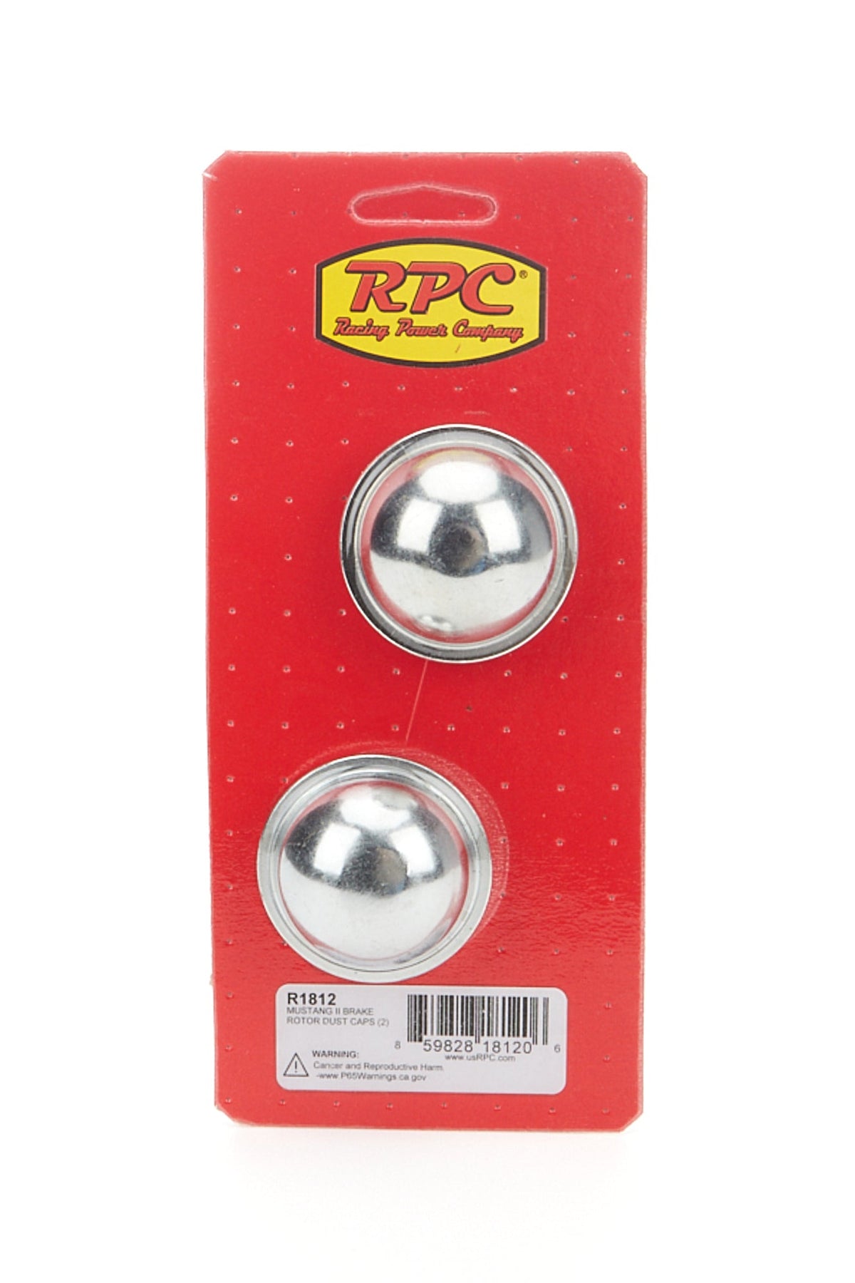 Mustang II Brake Rotor Dust Caps Pair - R1812