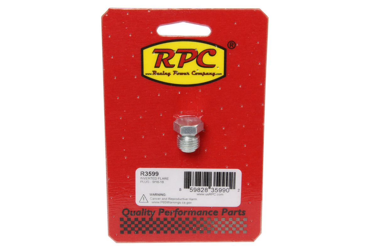 Inverted Flare Plug - 9/ 16-18 - R3599