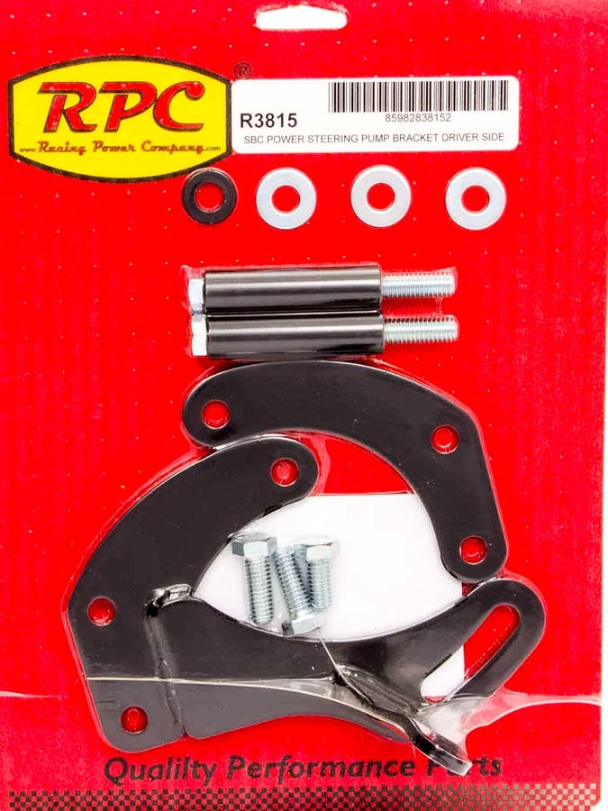 SBC Saginaw Power Steer Bracket Swp Black - R3815