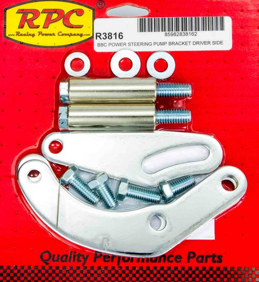 BBC Saginaw Power Steer Bracket Swp Chrome - R3816