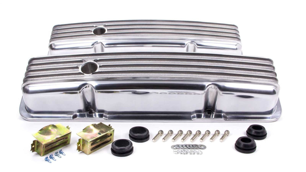 SBC Alum Finned Short V/C Polished - R6186