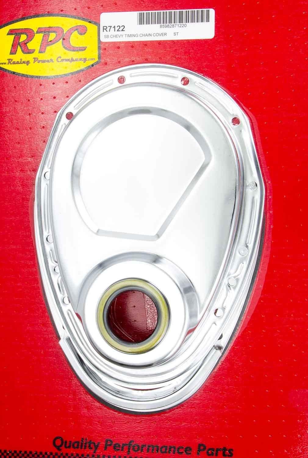 SBC 2PC Timing Chain Cover Chrome - R7122