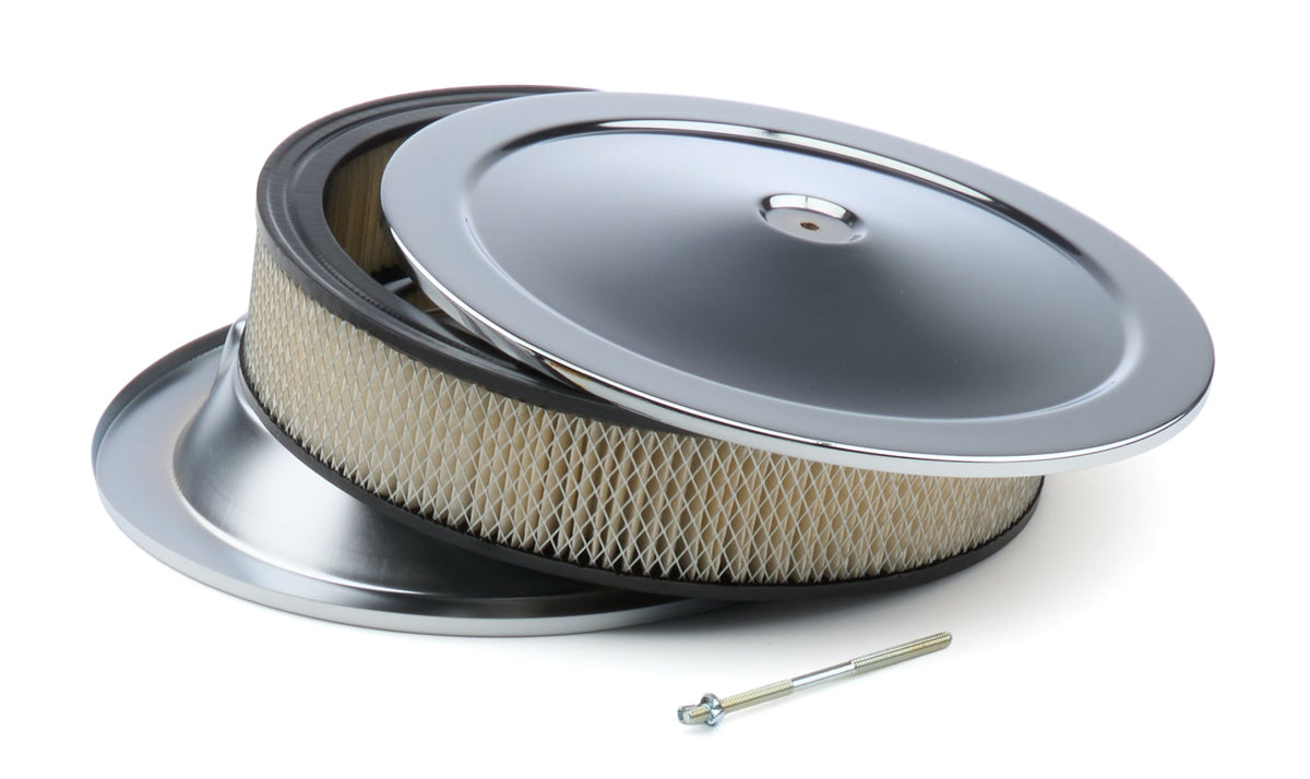 Chrome 14In X 3In Air Cleaner W/Paper Element - R7195