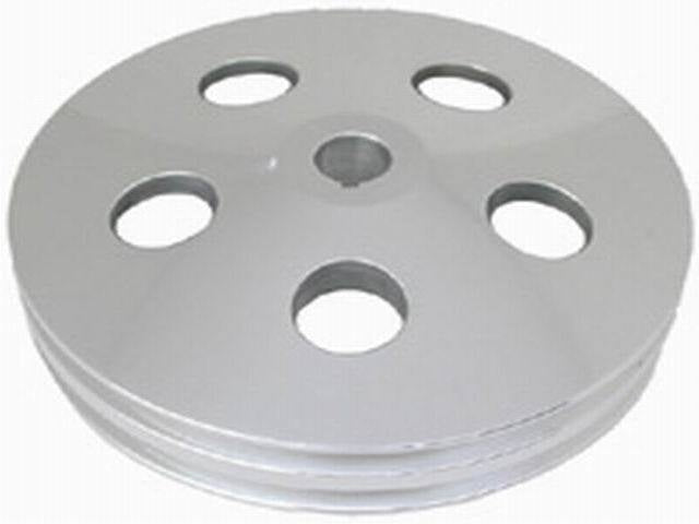 Satin GM Power Steering 2V Pulley w/Keyway - R8847