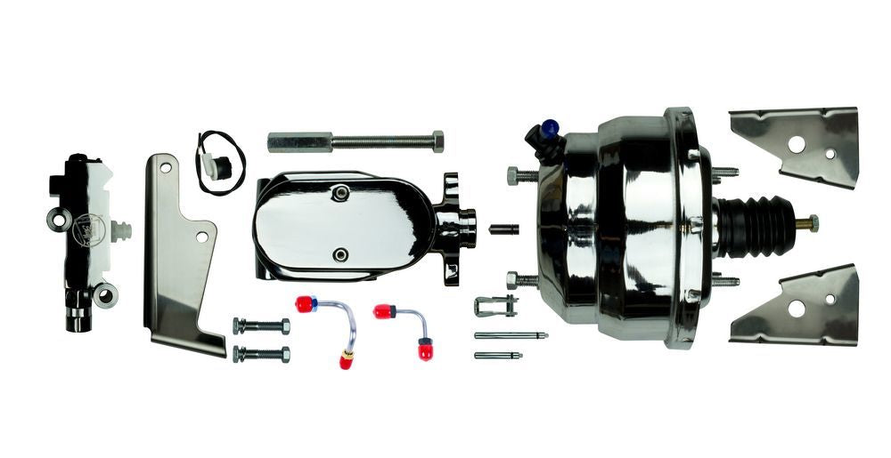 Chrome 8in Dual Booster and Master Cylinder - J81315171
