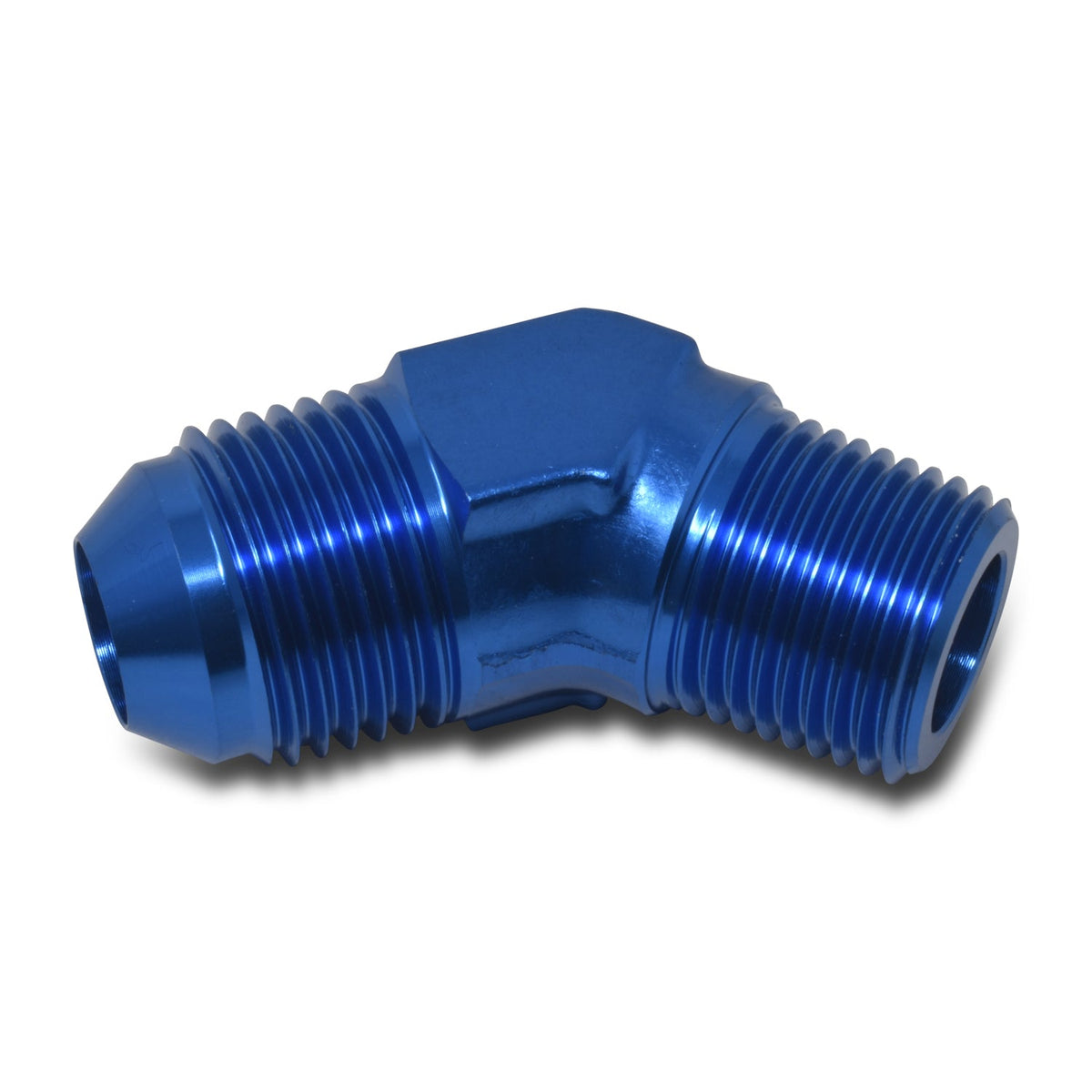 8AN 45Deg 3/8NPT Blue - 660960