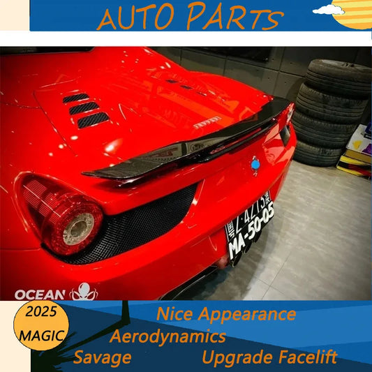 Rapid Vehicles Suitable for Ferrari 458 Modified with Special Carbon Fiber Tail Wing, Front...