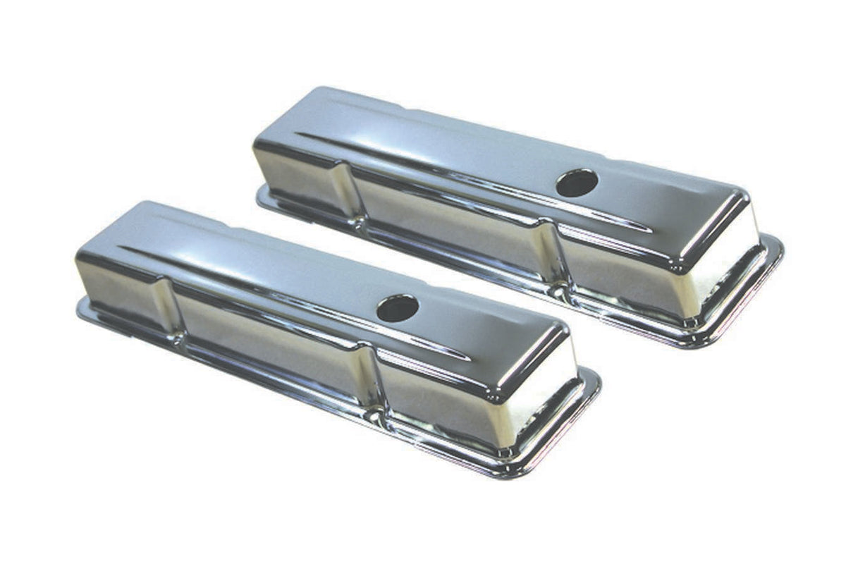 58-86 SBC Steel Short V/C Chrome - 8196