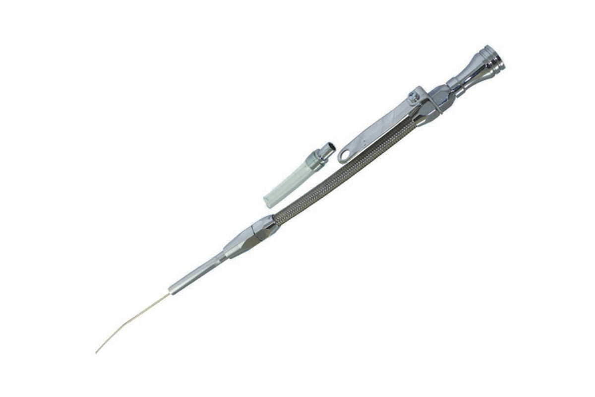 Dipstick Engine Late SB Chevy Flexible Chrome - 8205