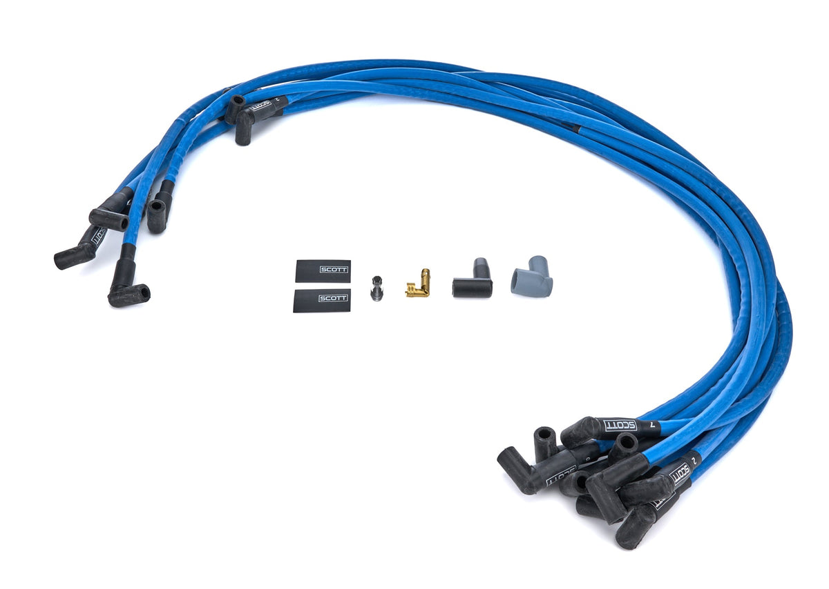 SBC Spark Plug Wire Set 90-Degree - Blue - CH4354
