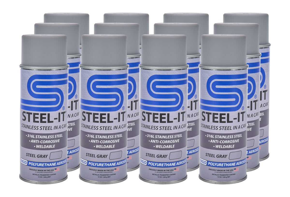 Steel Gray Polyurethane Case 12 x 12oz Spray Can - CASE1002D
