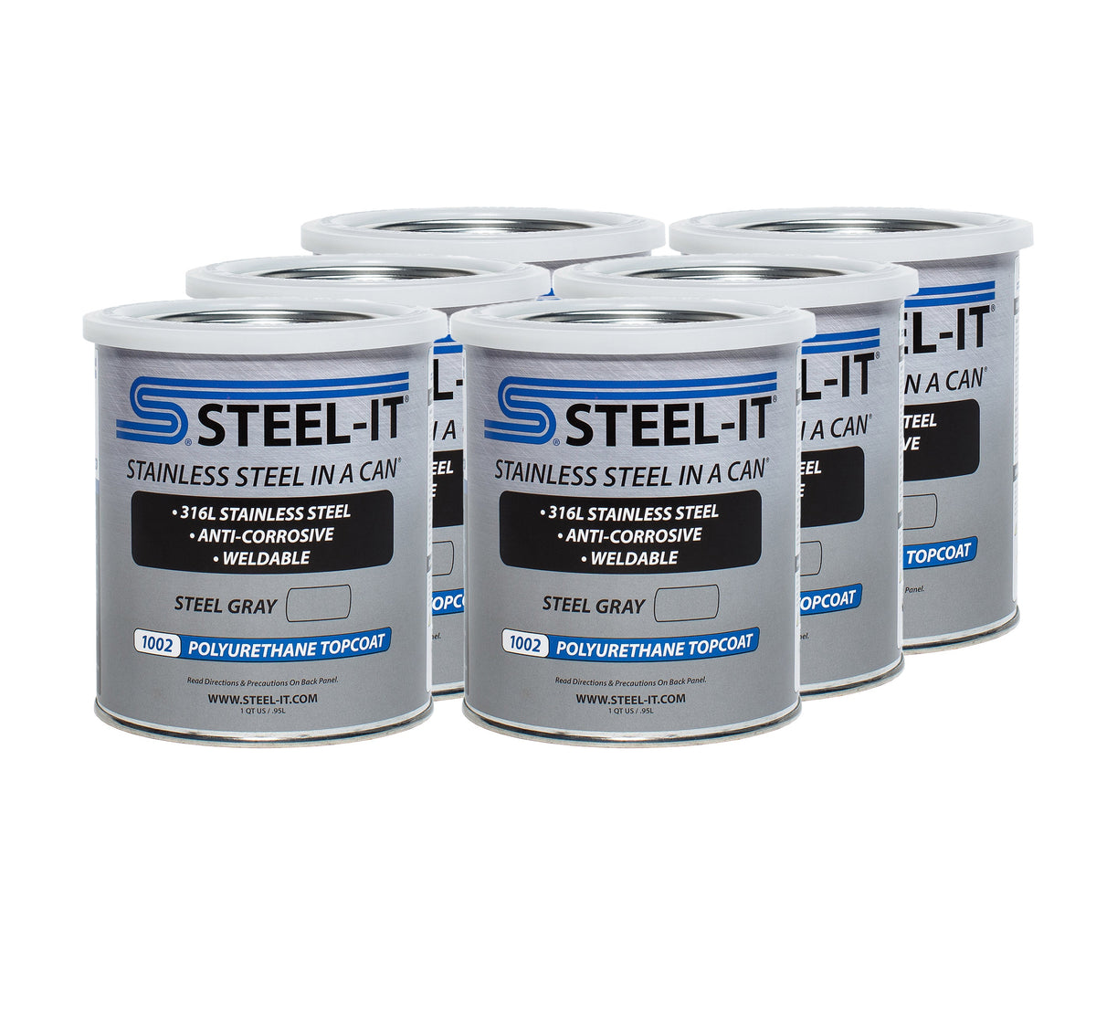 Steel Gray Polyurethane Case 6 x 1 Quart - CASE1002Q