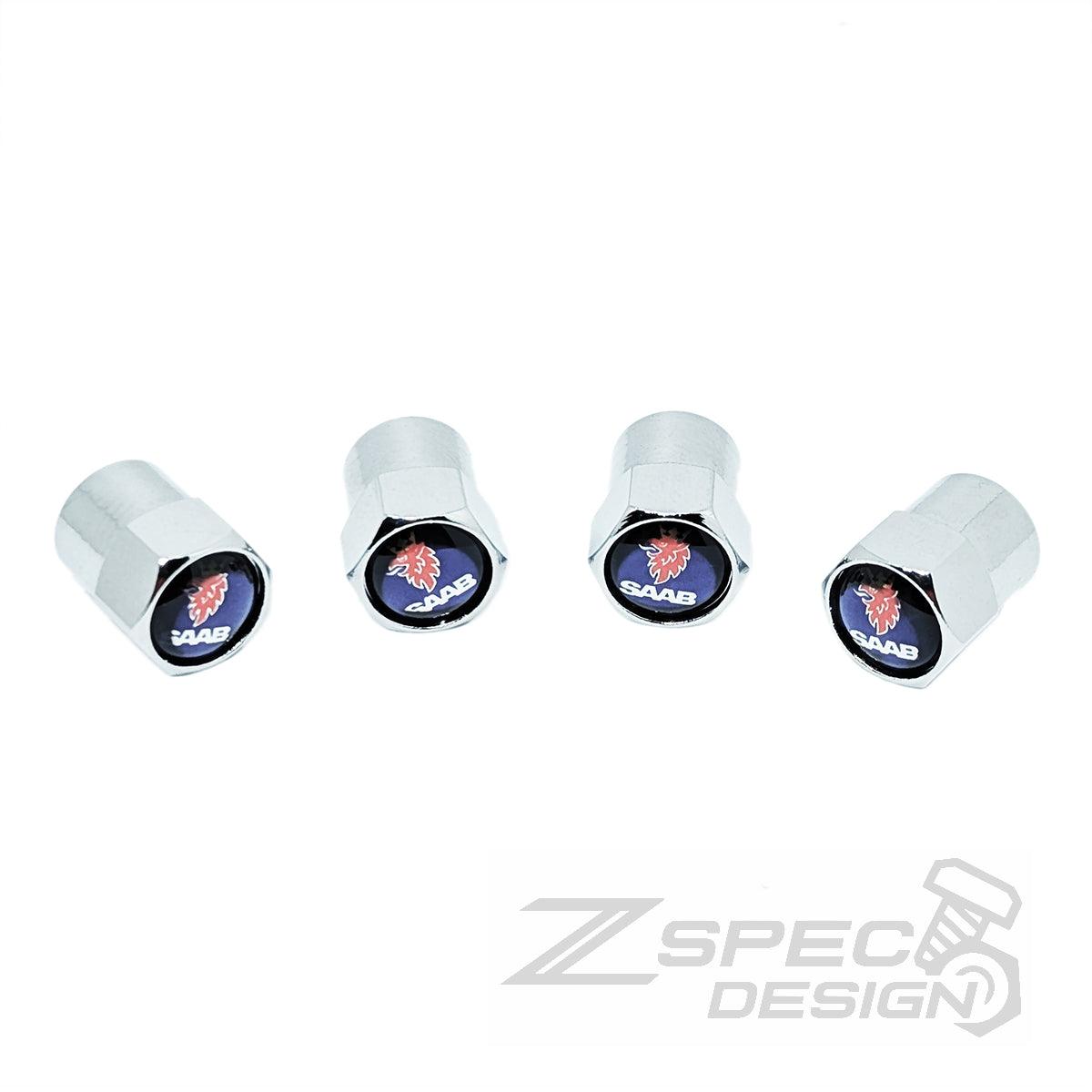 Chrome Valve Stem Tire Caps, Style: Saab
