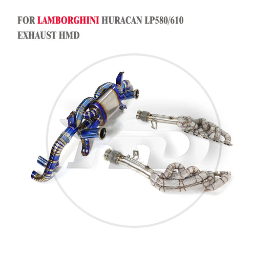 Rapid Vehicles Titanium catback Headers for Lamborghini Huracan LP580-2 LP610-4 With Valve HMD...