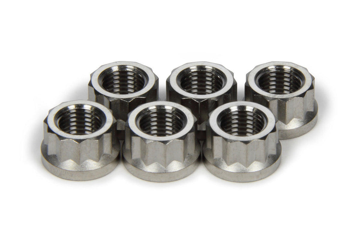 Torque Tube Nut Set 6pcs Titanium 12pt - TIP1054