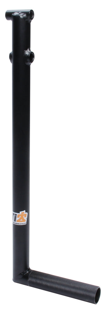 Chromoly Brake Pedal 1in Raised Rail Black - TIP4001