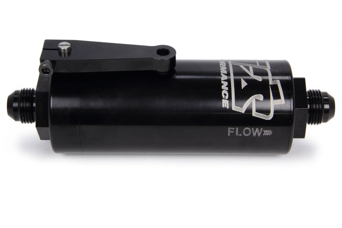 8 AN Fuel Filter With Shutoff Black 100 Micron - TIP5508