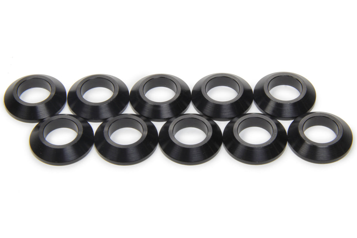 Tapered Spacers 1/2in ID 1/4in Thick Black 10pk - TIP822110